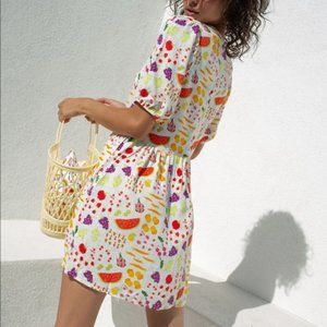 lisa says gah pia mini dress farmer's market print